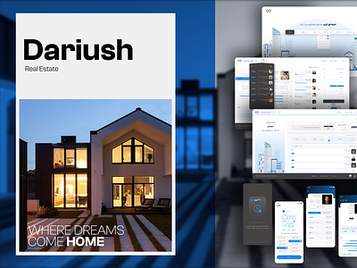 Dariush Real-estate agency agent apartments app branding design flat hoem illustration interface design logo property property management residence responsive ui uiux ux vector website