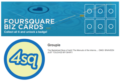 Foursquare business cards badge foursquare