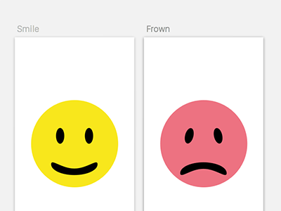 First design using Sketch frown ios sketch smile
