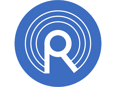 New Record Club logo blue circular logo startup