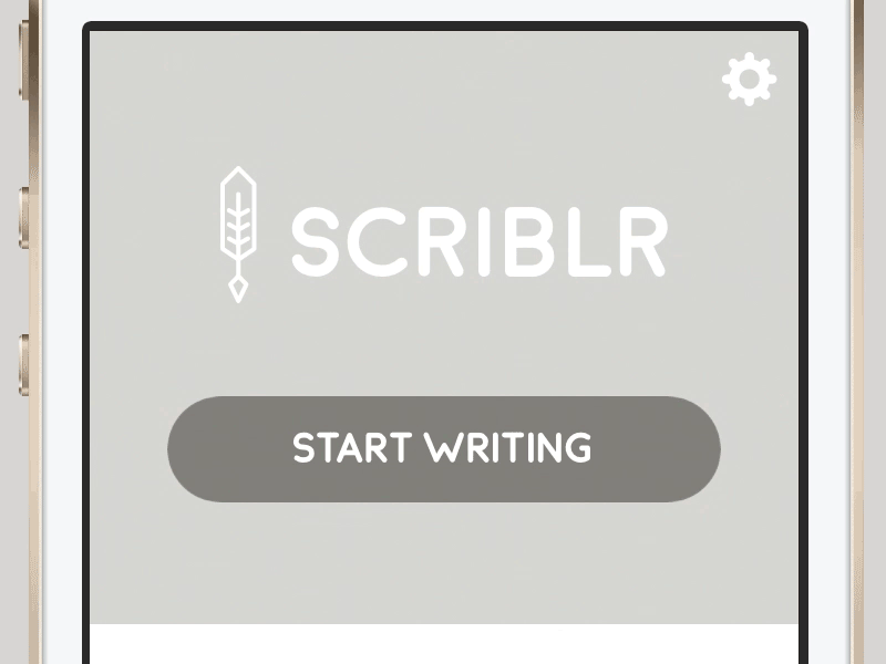 Scriblr Writing Transition animation app ios transition wip