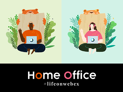 Home Office branding business cisco illustration