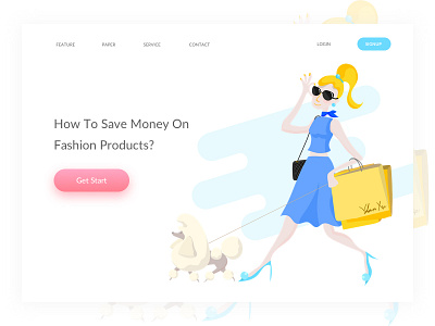 Shopping illustration web