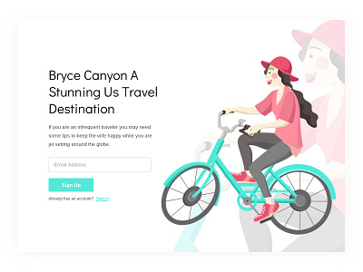 Bicycling illustration web