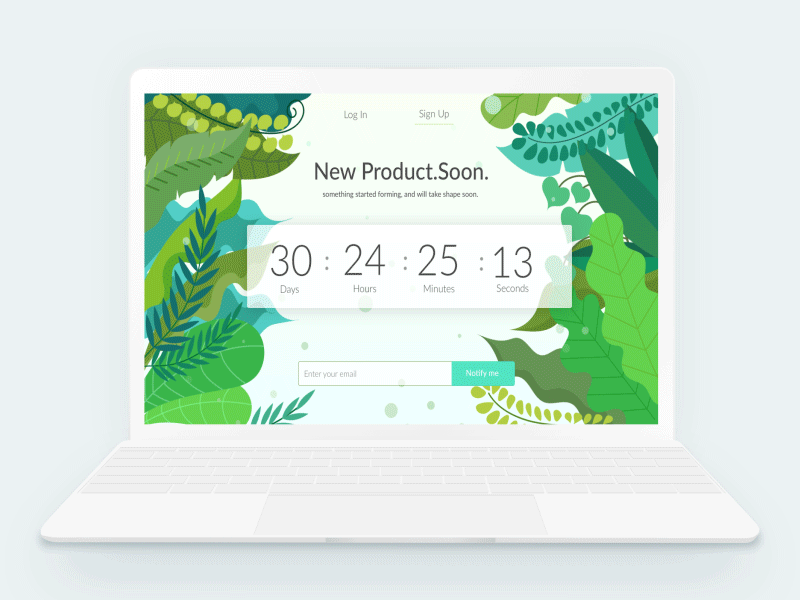Countdown page animation illustration