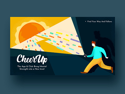 Cheer Up App Marketing Illustration