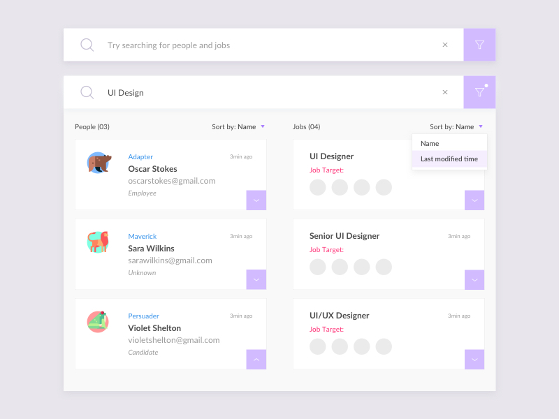 Search Bar by Yidan Xie 🦄 on Dribbble