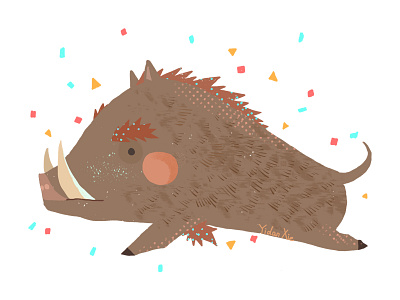 Wild boar illustration
