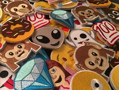 Velcro Emoji Patches design embroidery emoji patch patches