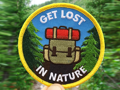 Get Lost In Nature embroidery iron on patch