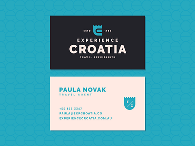 Experience Croatia pt. 3 brand brand assets branding business cards croatia experience design geometric icon identity illustration logo mark monogram patttern stationery stationery design