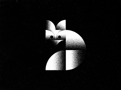 Fox abstract animal character black and white branding fox fox logo foxes geometric gradient icon illustration logo logo design mark mascot minimal symbol