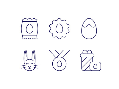 Easter Icons animal bunny design easter easter bunny easter egg festival hare icon illustration line icon outline pictogram sign simple spring symbol vector