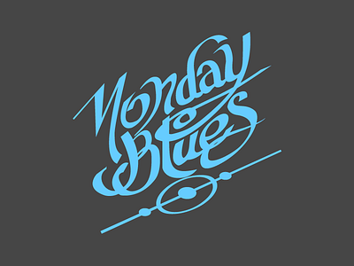 Monday Blues b lettering m mondays typography vector