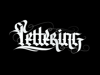 Lettering blockletters calligraphy gothic lettering logo type