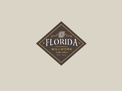 Millwork badge florida logo millwork vintage