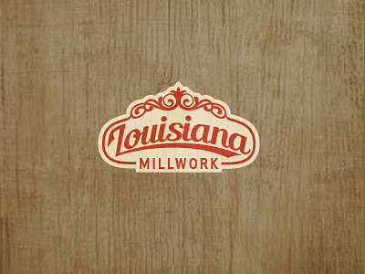 Louisiana badge brand identity branding identity lettering logo logo design louisiana millwork new orleans type typography vintage wood