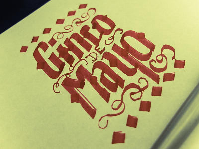 Happy Cinco de Mayo calligraphy cinco de mayo lettering logo type typography
