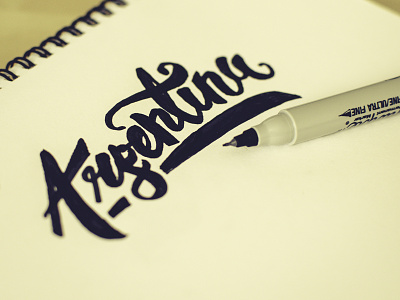 Argentina argentina calligraphy lettering typography
