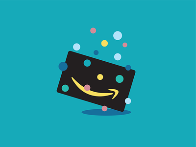 Gift card amazon card confetti contest gift card illustration logo design spot illustration survey vector