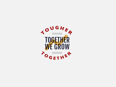 Together badge brand identity branding grow growth lettering logo logo design
