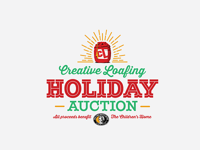 Holiday Auction auction holiday logo typography vector