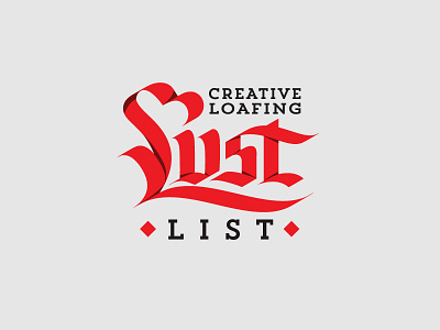 Lust brand identity gothic heart lettering logo lust origami ribbon valentine