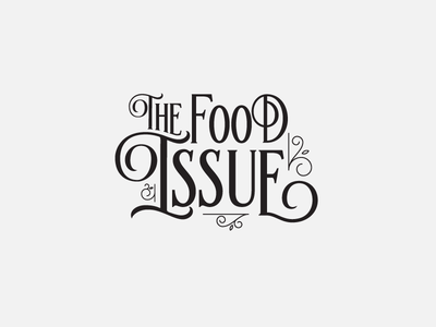 Food Issue editorial food lettering typography