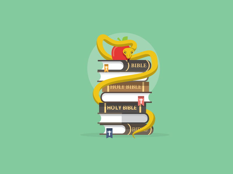 Sex Ed apple books design education icon illustration snake vector