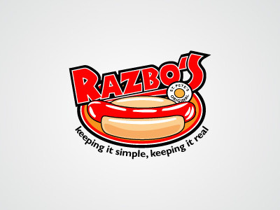 Razbos food hot dog identity logo logo design restaurant
