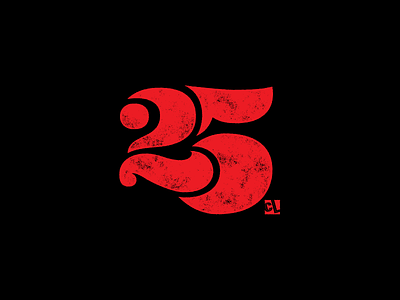 25 5 anniversary badge brand identity branding clothing design icon identity lettering lettering 2 logo logo design shirt type typography