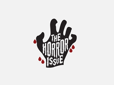 Horror Issue halloween hand horror lettering logo vector zombie