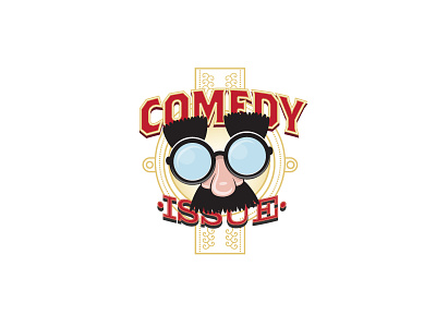 Comedy cigar comedy groucho illustration label