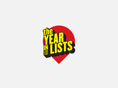 The Year in Lists lists logo pin tags