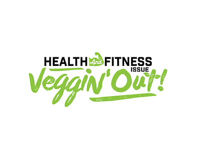 Health and Fitness Issue brush fitness health lettering logo vector vegetables