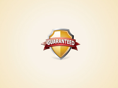 Guaranteed guaranteed icon protection ribbon shield vector warranty