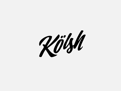 Kolsh beer bier brush kolsh lettering typography