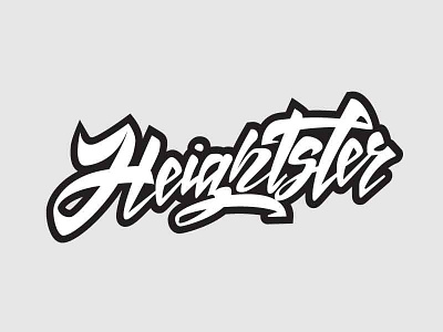 Heightster brush hipster lettering seminole heights type