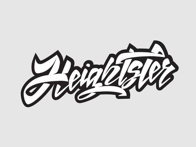 Heightster brush lettering logo seminole heights tampa type