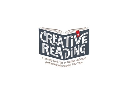 Reading book club books lettering logo reading