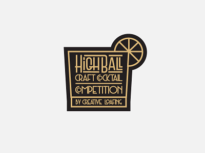 Highball art deco cocktails drinks highball logo design speakeasy