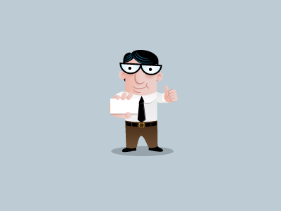 Sales Guy business character design geek guy man sales vector illustration