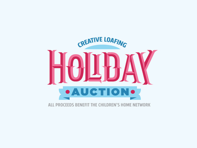 Holiday Auction auction badge brand identity branding calligraphy charity children emboss fundraising holiday identity lettering logo logo design tampa type typography vintage xmas