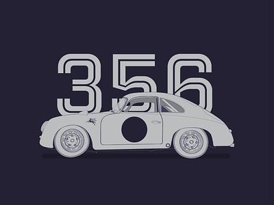 356 356 car classic outlaw porsche vector