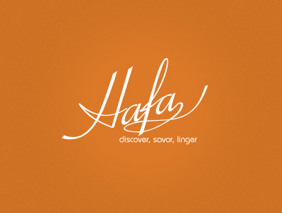 Hafa brand identity lettering logo ornaments restaurant typography vector