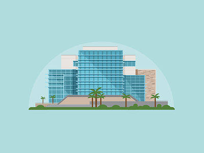 Tampa History Center building downtown icon illustration tampa vector