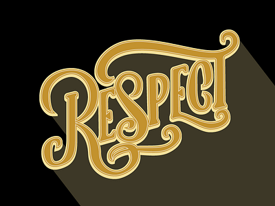Respect aretha lettering typography vector