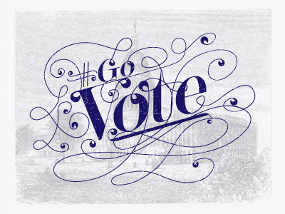 Vote 2012 2012 elections lettering oranaments typography vote