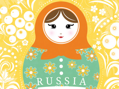 Matryoshka doll character doll illustration matryoshka russian vector