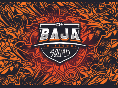 Tamiya - BAJA Mini4WD Squad illustration logo logomark tamiya visualidentity
